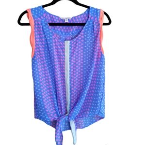 Pink And Purple sleeveless blouse